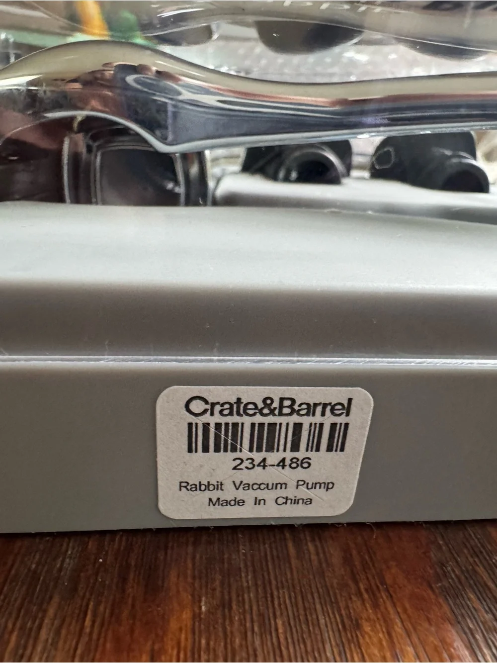 Rabbit Chrome Lever Vacuum Pump wine stopper set Crate & Barrel Metrocane NWT